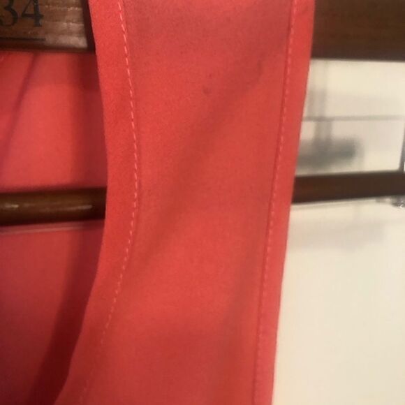 Chloe k coral pink casual dress zip front 0129 - Picture 3 of 7